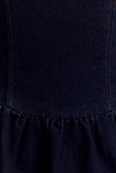 Caroline Denim Halter Midi Dress Indigo Blue