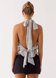 Willow Sequin Top Silver