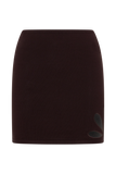Brock Knit Cut Out Mini Skirt Dark Chocolate
