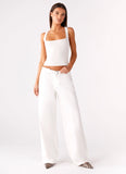 Texas Low Rise Denim Jeans White