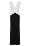 Monique Contrast Maxi Dress Black