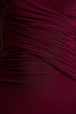 Leila Burgundy Sweetheart Maxi Dress With Scarf