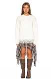 Lolly Cream Lace Trim Knit