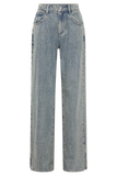 Tyla Diamante Denim Jeans Blue Green