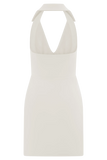 Ruth Cotton Halter Mini Dress Ivory