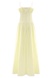Janis Cotton Frill Maxi Dress Lemon