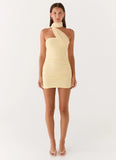 Breaking News Micro Mini Dress Yellow