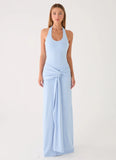 Cristal Halter Maxi Dress Blue