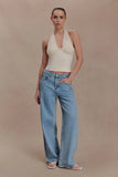 Cressida Crepe Halter Top Ivory