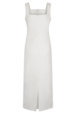 Reyna Denim Midi Dress White