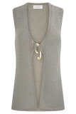 Malani Knit Top With Hardware Sage