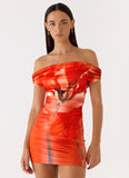Moka Mini Dress Fire Petal