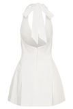 Nelly Halter Neck Cotton Mini Dress White