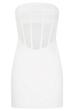Palmer Mesh Corset Mini Dress Ivory