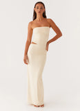 Romee Strapless Maxi Dress Pastel Yellow