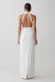 Elan Stretch Crepe Maxi Dress White