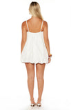Harles White Bubble Hem Mini Dress