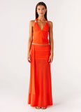 Blaze Halter Top Fire Red