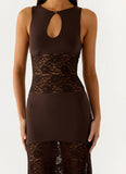 Koka Lace Maxi Dress Cool Chocolate
