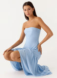 Evander Chiffon Maxi Dress Blue
