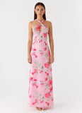 Serafim Chiffon Maxi Dress Petal Soleil