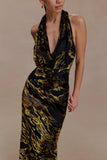 Talila Cowl Front Maxi Dress Velvet Burnout