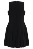 Mackenzie Sleeveless Pleated Mini Dress Black