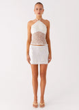 Shelly Halter Top White