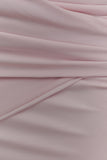 Alicent Slinky Beaded Mini Skirt Pale Pink