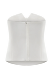 Zillah Strapless Cotton Top White