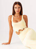 Dreamboat Beaded Maxi Dress Yellow