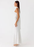 Under The Pagoda Maxi Dress White Polkadot