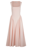 Sharon Scuba Jersey Midi Dress Ballet Pink