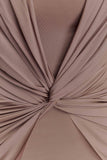 Mirren Strapless Slinky Maxi Dress Bronze