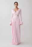 Electra Slinky Lace Maxi Dress Ballet Pink