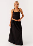 Cheryl Bustier Halter Top Black