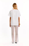 Cordelia White Sequin Wide Leg Pants