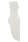 Virginia Suiting Embroidered Midi Dress White