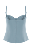 Jaime Spaghetti Strap Suiting Top Ocean Blue