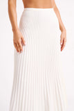 Twyla Pleated Suiting Maxi Skirt Ivory