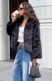 It Girl Black Faux Fur Jacket