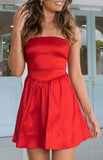Jared Red Strapless Mini Dress