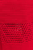 Madeline Scallop Knit Midi Skirt Red