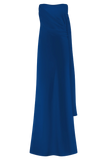 Carah Satin And Chiffon Maxi Dress Cobalt