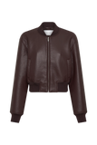 Codi Faux Leather Bomber Jacket Merlot