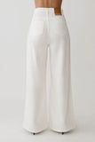Shae Wide Leg Denim Jeans White