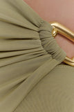 Ashford Asymmetrical Slinky Maxi Dress Sage