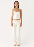 Weiss Low Rise Suiting Pants White
