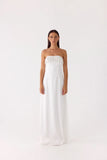 Miftie Beaded Sequin Maxi Dress White