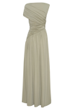 Ayeshya Slinky Asymmetric Maxi Dress Sage